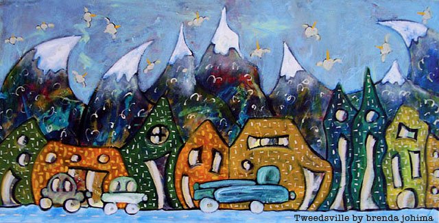 Tweedsville : My Made-Up-Town is FOR SALE (painting)